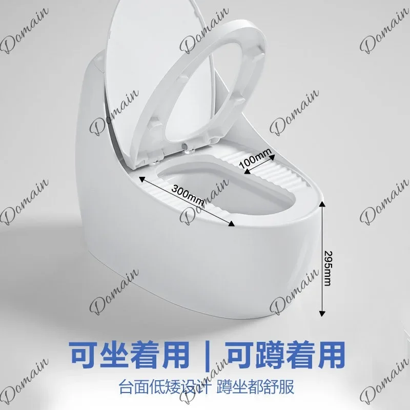 LZ Colorful Egg-Shaped Dual-Purpose Toilet with Siphon Flush, Large Flush Power, Odor-Proof 2-in-1 Design U