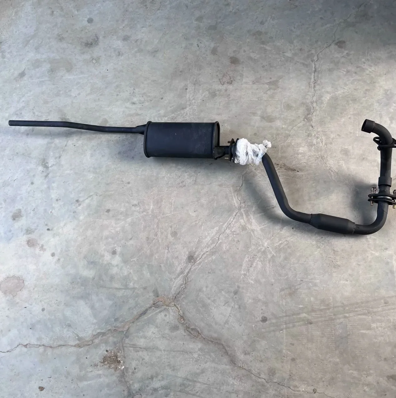 For Dajiangs v3v5 motorcycles tricycle exhaust pipe thickened  v6 chimney silent high temperature muffler assembly