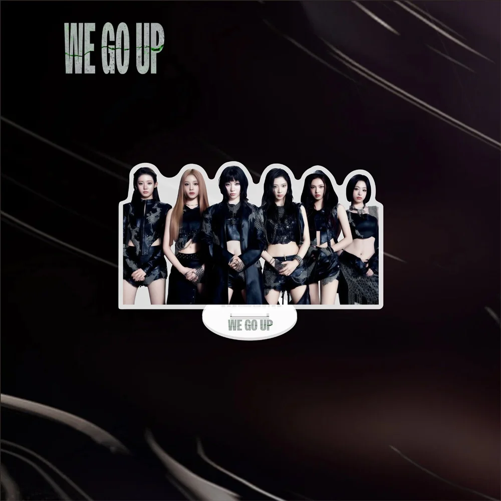 ألبوم KPOP BABYMONSTER الجديد WE GO UP حامل الشكل ASA AHYEON PHARITA RORA RUKA CHIQUITA لوح قائم مزدوج الجانب ديكور مكتبي