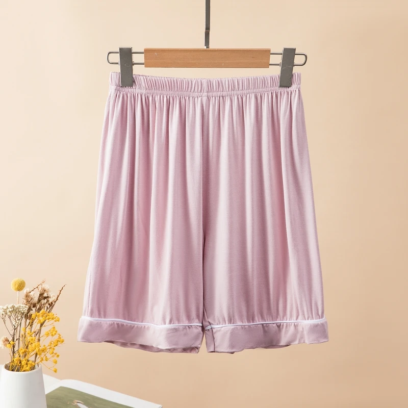 Modal High Waist Wide Leg Short Pants Women's Summer Casual Loose Sleepwear Thin Five-Point Pants for Home And Outdoor