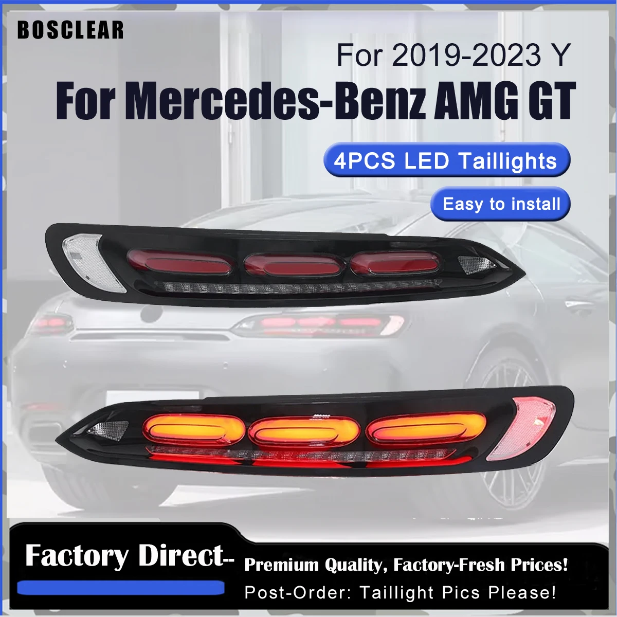 

Car Lights Assembly For Mercedes-Benz AMG GT Taillights 2019 2020 2021 2022 2023 LED Tail Lamps Dynamic Turn Signal Light Parts