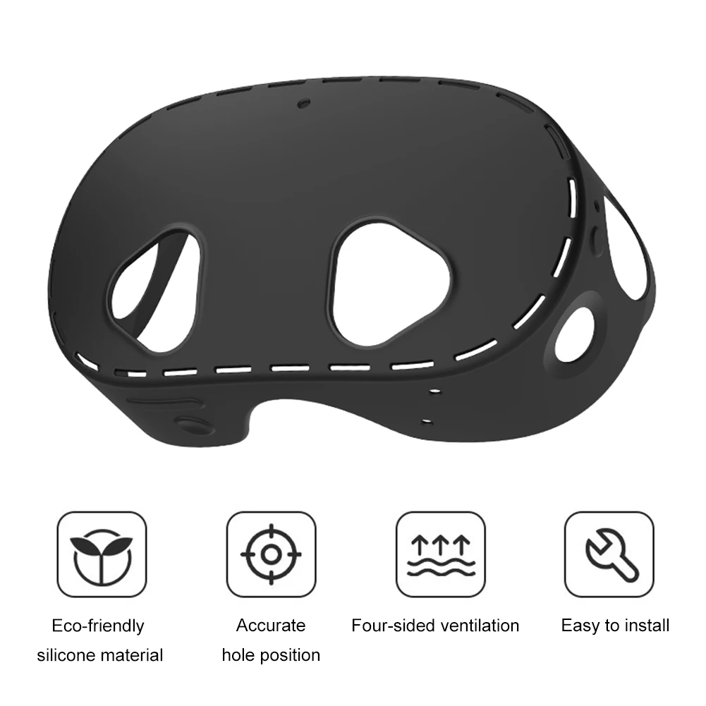 غطاء سيليكون واقي لسماعة الرأس ميتا كويست 3S VR ، حافظة حماية مضادة للخدش ، غلاف VR ، واقي سماعة الرأس الأمامية