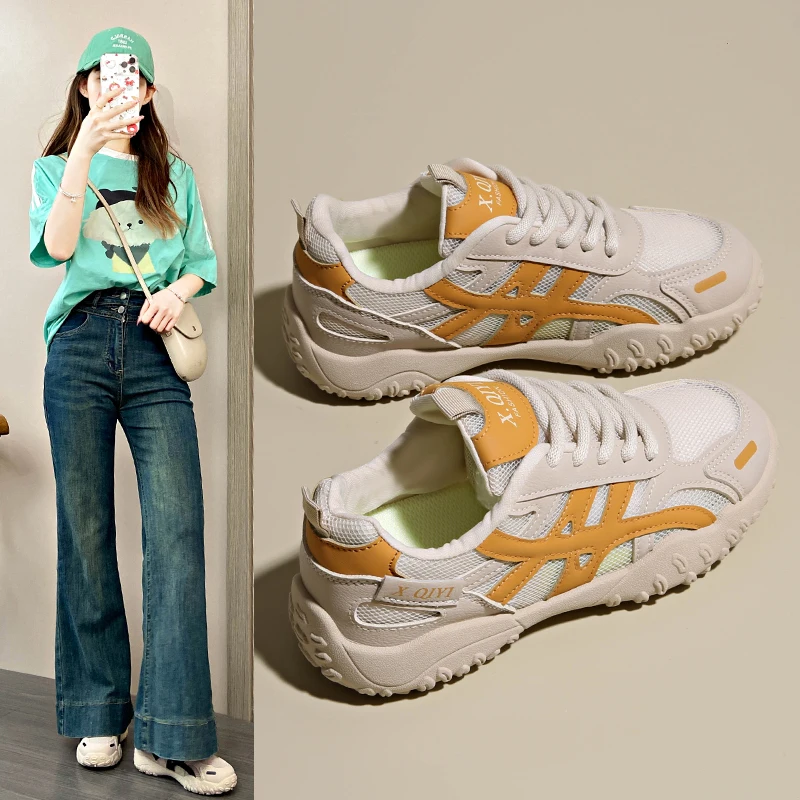 

Women Shoes Breathable All-match Mesh Shoes Casual Sports Trendy Shoes Female Wear-resistant Running Shoes for Women