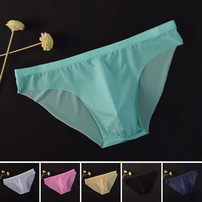 الرجال ملخصات الملابس الداخلية انظر من خلال سراويل الصلبة سيور تمتد بيكيني مثلث الانتفاخ الحقيبة تنفس مثير #6