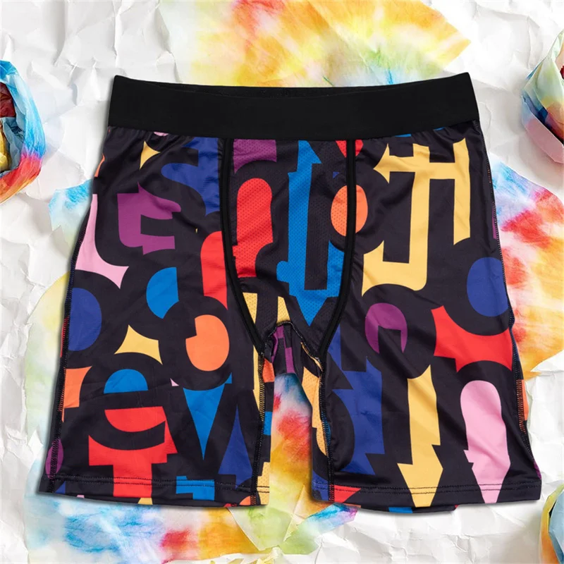 

5 шт., сексуальное мужское нижнее белье, мужские трусы-боксеры, нижнее белье, мужские трусы-боксеры, плавки размера плюс XL-5XL, модные мужские боксеры с принтом