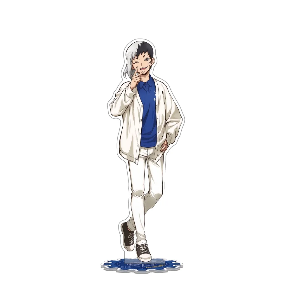 Anime Dr.STONE Acrylic Stand Keychain 2026 New Science Kingdom Style Senku Gen Tsukasa Ryusui Kawaii Figure Desktop Decor