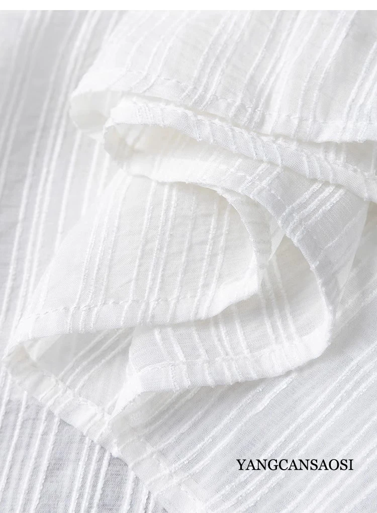 2025 Women's Fashion New Natural 50% Natural Mulberry Silk White French Commuter Long Sleeve Ear Collar Long Sleeve T-shirt