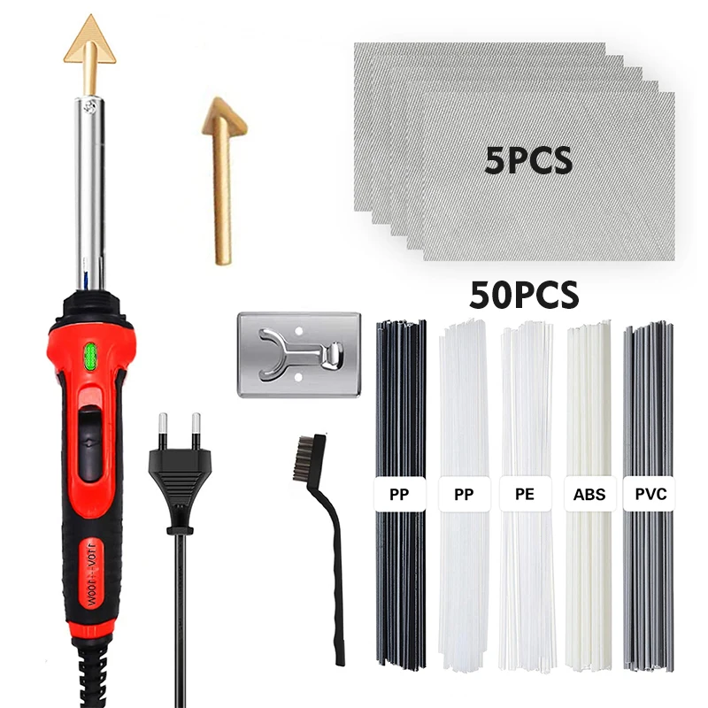 100W Plastic Welding Kit  2 in 1 Plastic Welding Kit Soldering Iron Gun for Surface Repair Car Bumper Kayak Canoe Welding Tool