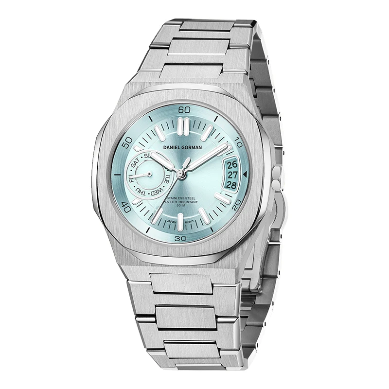 

Daniel Gorman Men's Quartz Watch Japan Movement Day Date Display 50M Waterproof Stainless Steel Bracelet Versatile Wristwatch