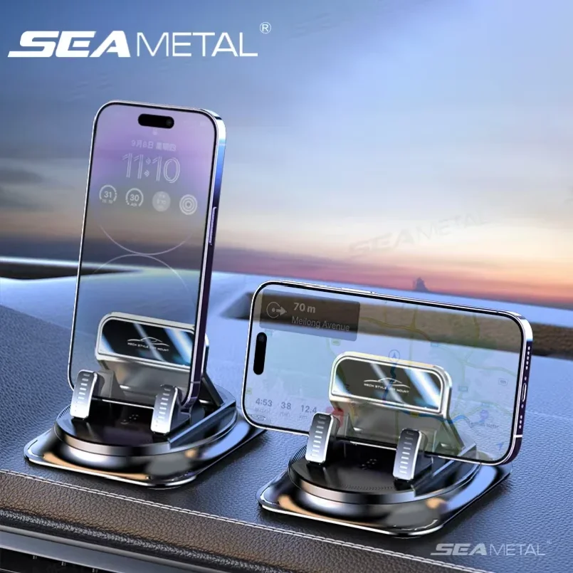 SEAMETAL Car Phone Holder Cell Phone Bracket Universal Anti-Slip Car Dashboard Phone Mount GPS Stand in Car for Car Accessories