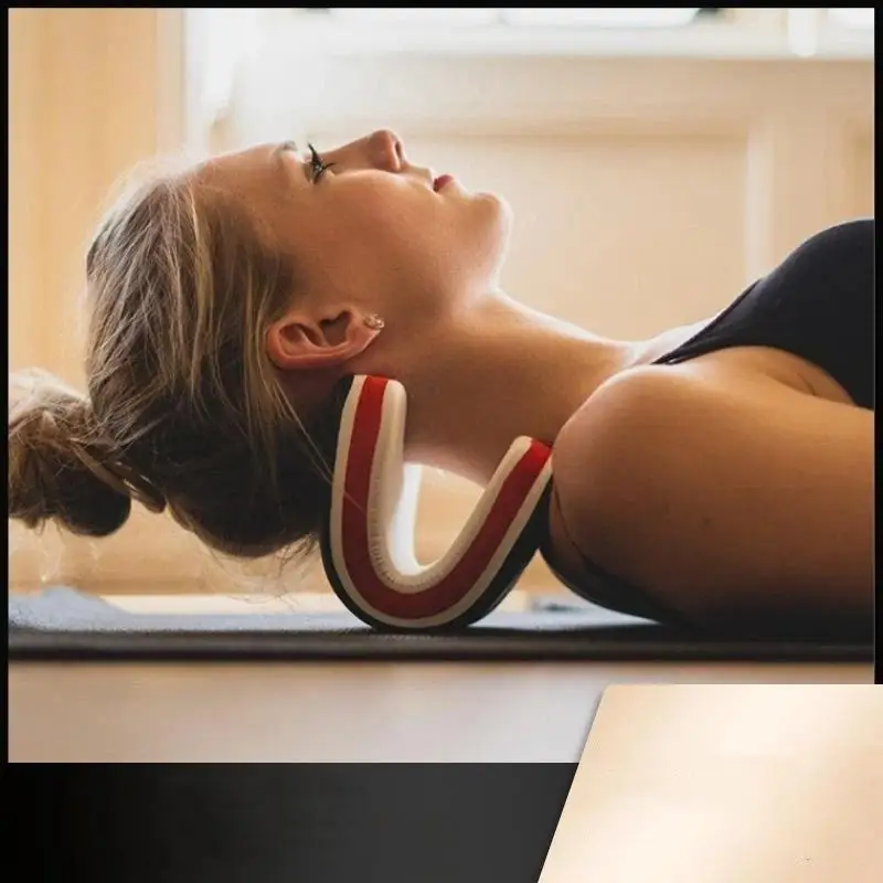 Posture Correction Cervical Neck Traction Pillow Portable Neck Shoulder Relaxer for Office Workers Pain Relief