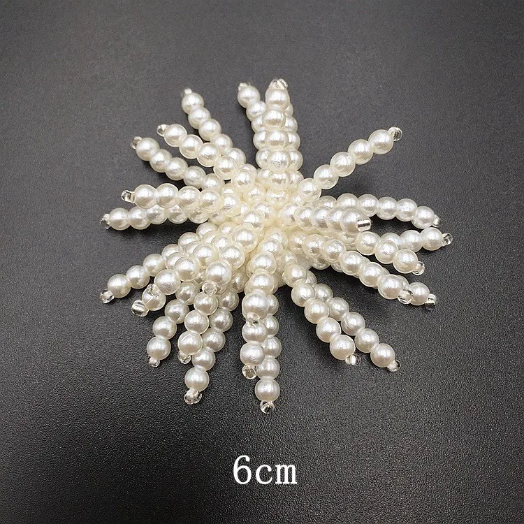 Patches 2 Pcs Pearl Beaded Applique Chiffon Leaves Corsage Collar Patch For Wedding Dress Shoulder Flowers Applique Patches