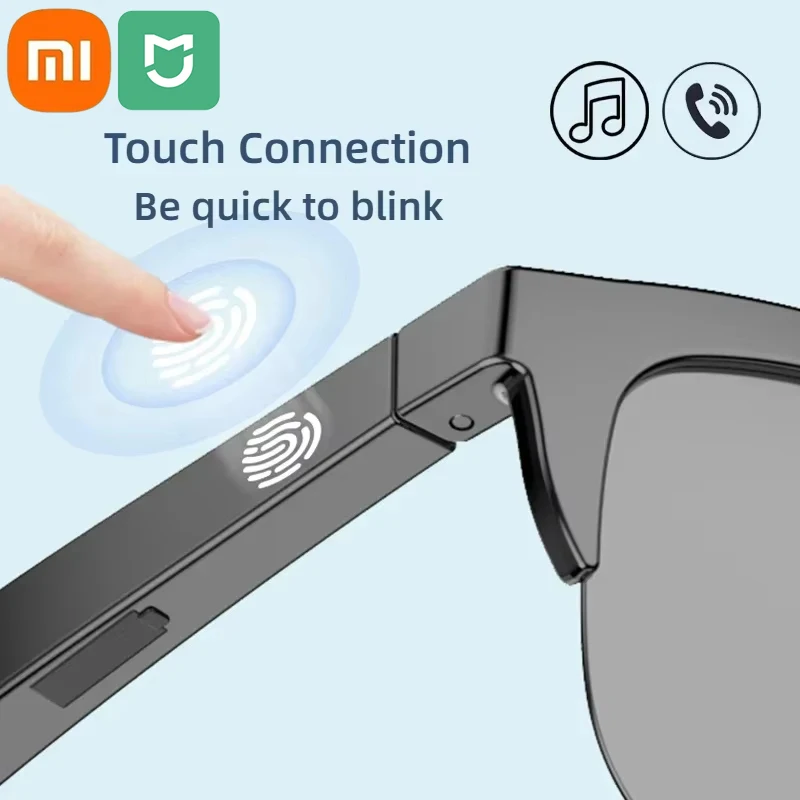 Xiaomi MIJIA gafas de sol inteligentes Bluetooth gafas de llamada auriculares de moda HIFI luz azul impermeable Anti-UV para deportes al aire libre