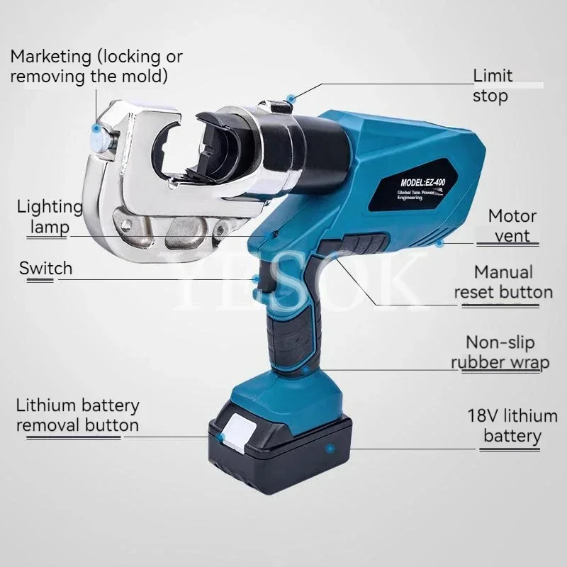 EZ-300 Akumulatorowe szczypce hydrauliczne Elektryczne hydrauliczne narzędzie do zaciskania Ładowanie Szczypce do zaciskania Cena fabryczna/EZ-400