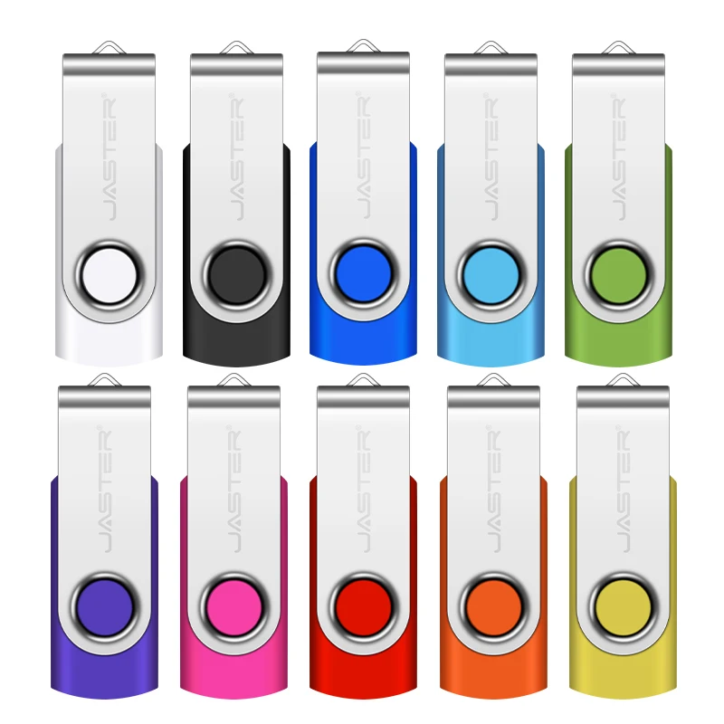 High-capacity Silver Color Rotating USB 3.0 Flash Drive 128GB 64GB 32GB 16GB 4GB Removable Storage Creative Music USB drive Gift