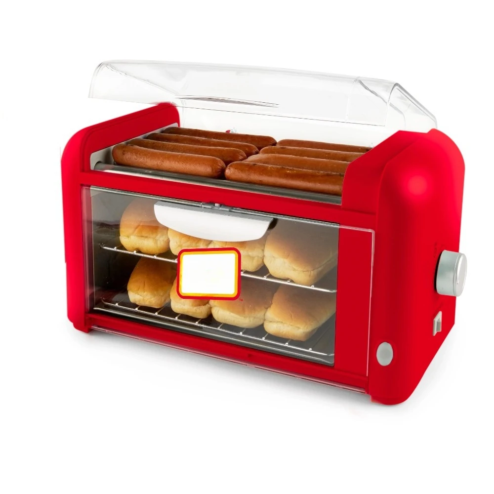 

Hot Dog Roller and Bun Warmer 8 Hot Dog and Bun Capacity Residential Hot Dog Machine