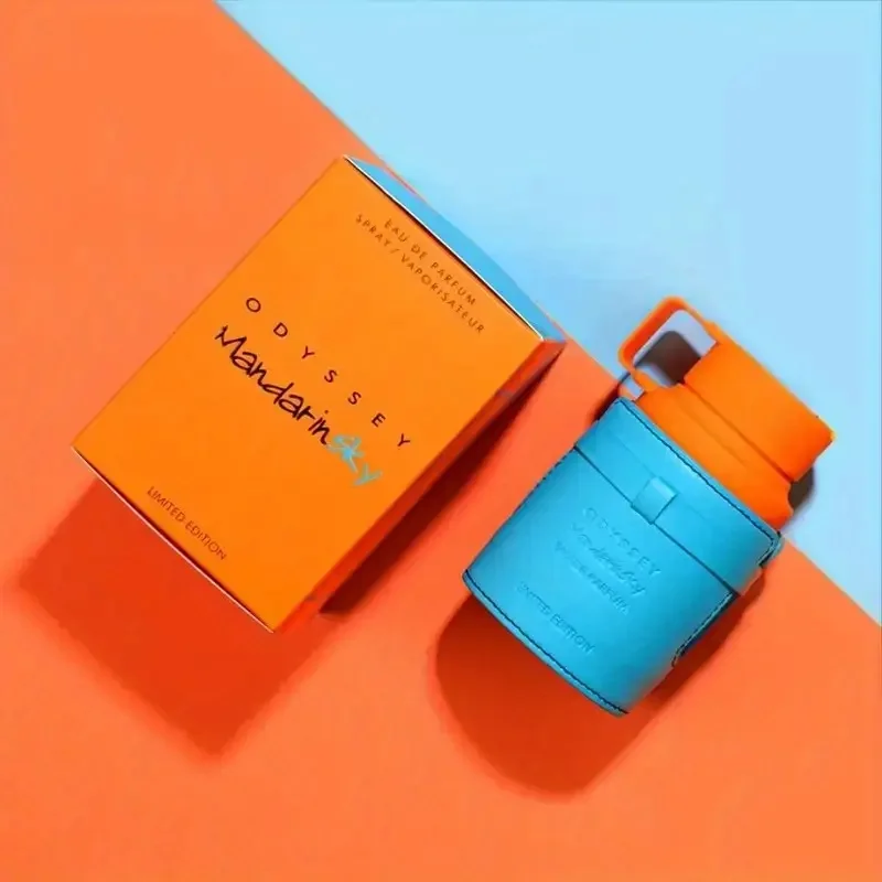 عطر Armaf Odyssey Mandarin Sky Men's Light Essential Oil Spray 3.4oz، مناسب لجميع المناسبات - عطر الزهور المبهرة