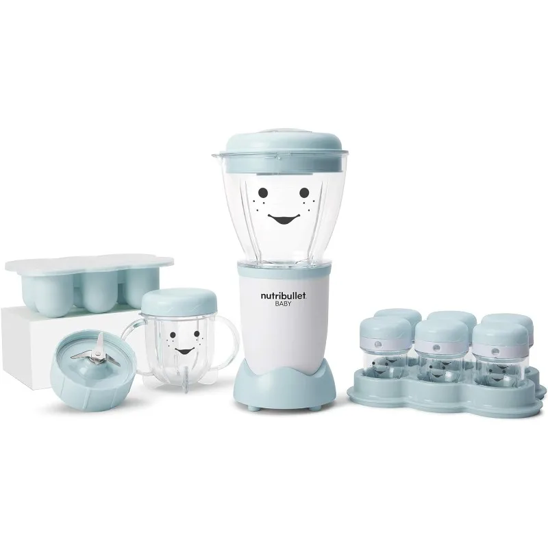 Nutribullet NBY-50100 baby komplette lebensmittel herstellung system, 32-oz, weiß, blau, klar