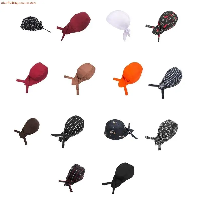 G92D Men Kitchen Elastic Hat Breathable Cook Media Hat New Chefs Apron Hat