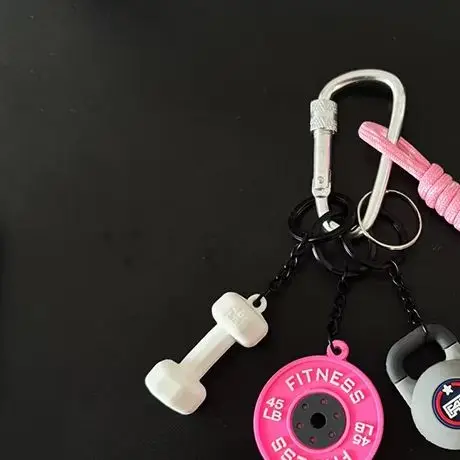 

Sports Fitness Bag Pendant Mini Dumbbell Water Cup Keychain Camera Mobile Phone Backpack Accessories For Men Women Y2k Fashion