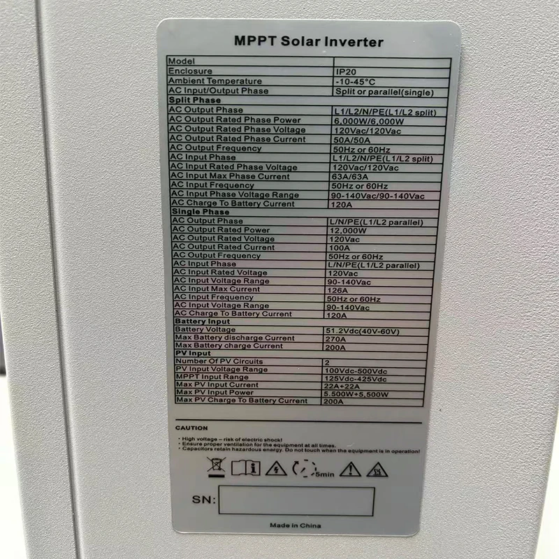 ANENJI Split Phase 12KW 48V Hy - Off Grid Solar Inverter 48V 6000W ulasan dan harga