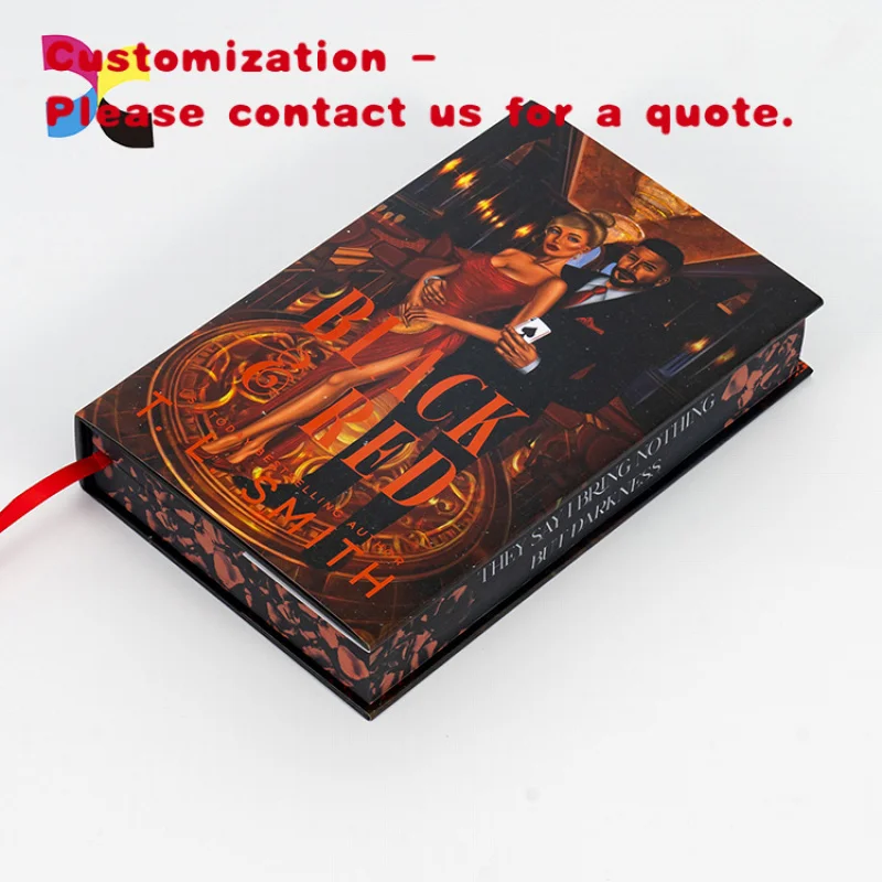 custom.Custom Printed Eco Friendly Recyclable Paper Hardcover Romance Hard Cover Novel Book Printing