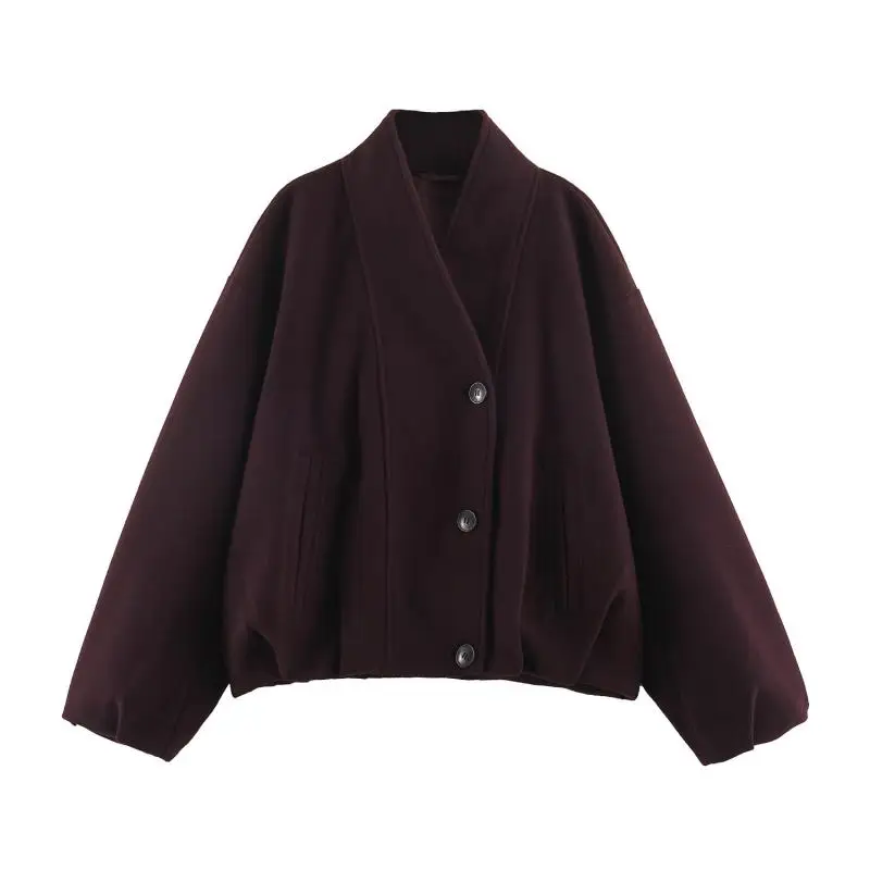 Maxdutti Nordic Minimalist Women's Clothing New Fashion Versatile Simple Strap Decoration Double-sided Cotton Jacket Carigans