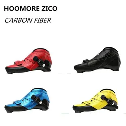 [Carbon Fiber Speed Skates Boot] 2-Layers Carbon Fibre Inline Speed Skate Shoes Roller Skating 30-48 Max Foot Length 30cm