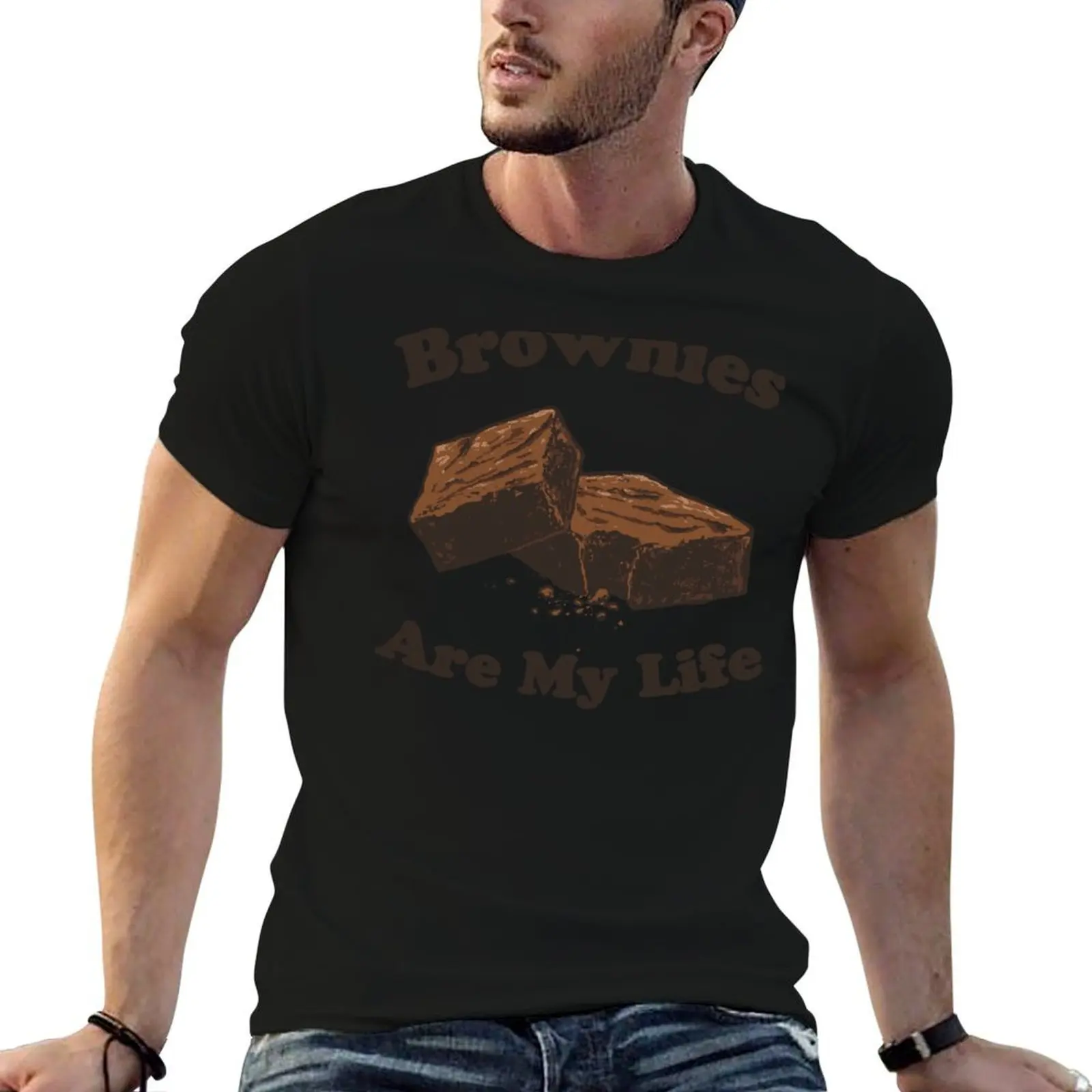 Brownies Are My Life T-Shirt Large Size Short Sleeve T-Shirt