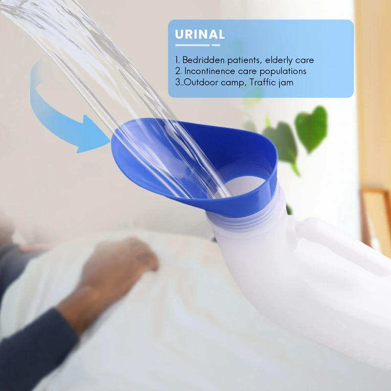 

2 Packs Unisex Spill Proof Urinal For Men And Women With Screw Lid Urinal Funnel For Travel Outdoor