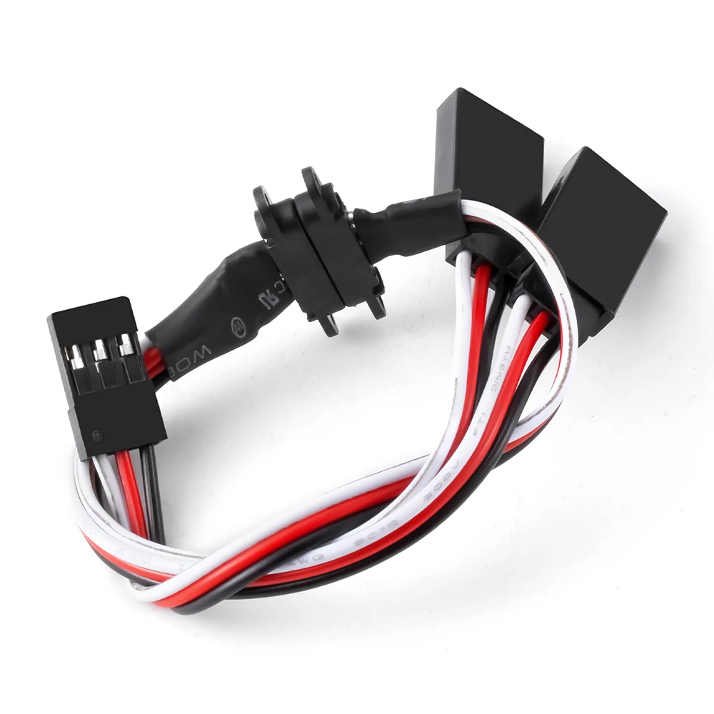 MIBIDAO 1Pcs 1 to 1 / 1 to 2 Magnetic Snap-on JR / ZH1.5 Extension Cable Y Cable for RC Cars Boat Plane DIY Models Upgrade Parts