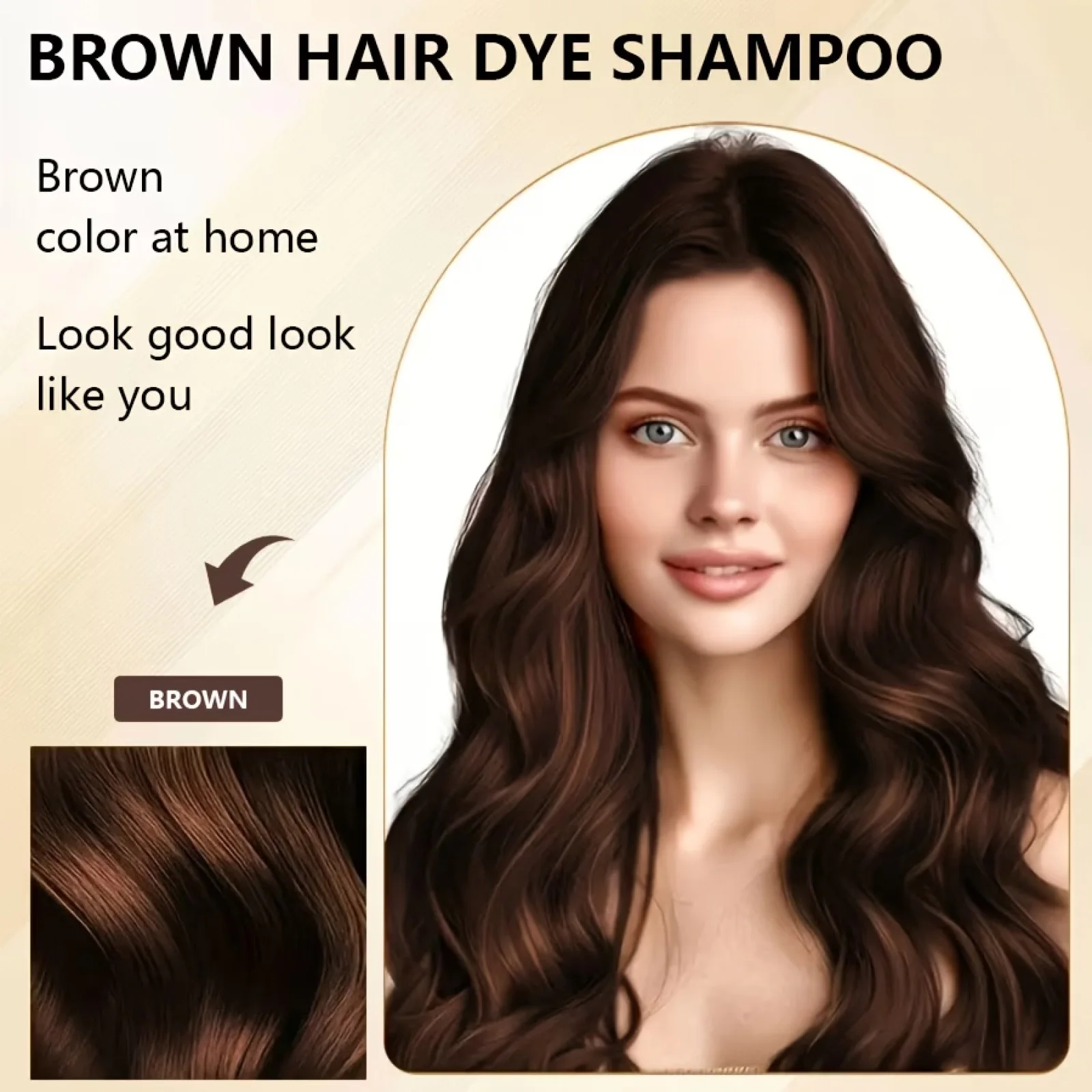 Brown Hair Dye Shampoo 100ml Cowboy Copper 10Min Fast Color Long‑Lasting Color Lock Fade‑Resistant Home Hair Dye Shampoo - view 4