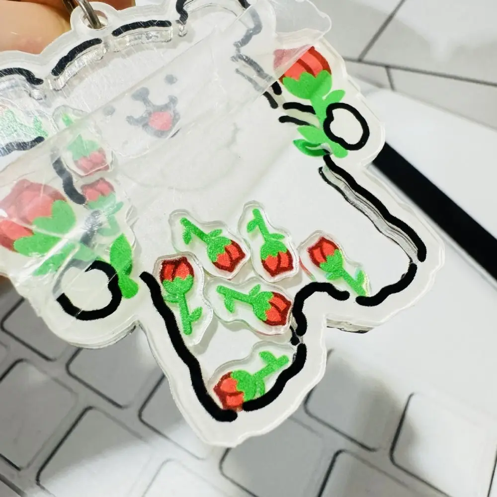 Line Puppy Shake Ball Line Puppy Keychain Acrylic Rose Ball Rose Line Puppy Key Chains Rocking Shake