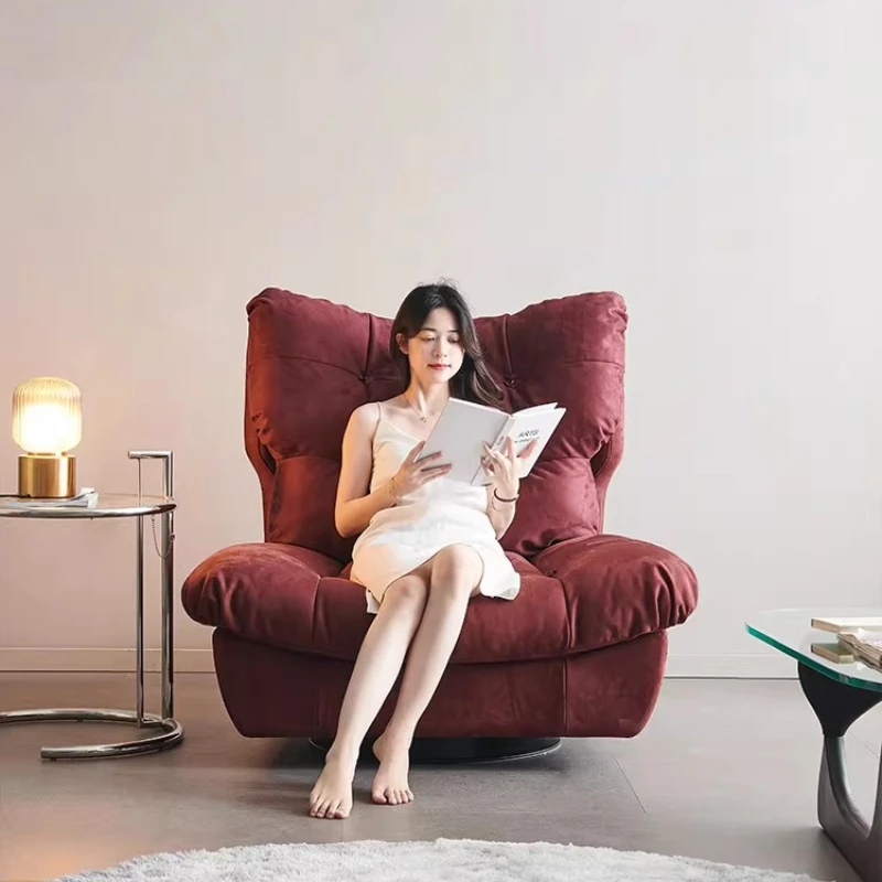 

Small apartment light luxury minimalist rotating single sofa lazy recliner