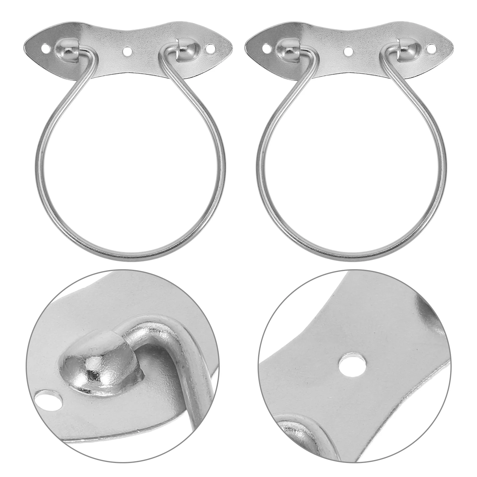 2pcs Metal Chest Handle For Wooden Box Iron Handle Drawer Wardrobe Cabinet Surface Mounted Durable Hardware Parts