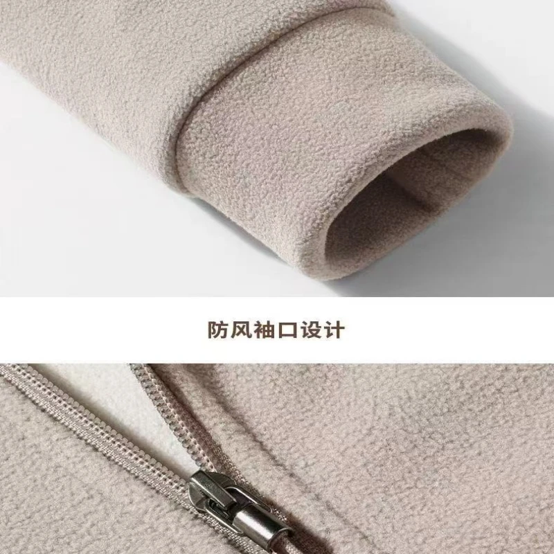 2026 Herbst/Winter Neue Hochwertige Polar-Lammfelljacke für Herren, Business- und Freizeitjacke, winddicht und warm. – Detail 4