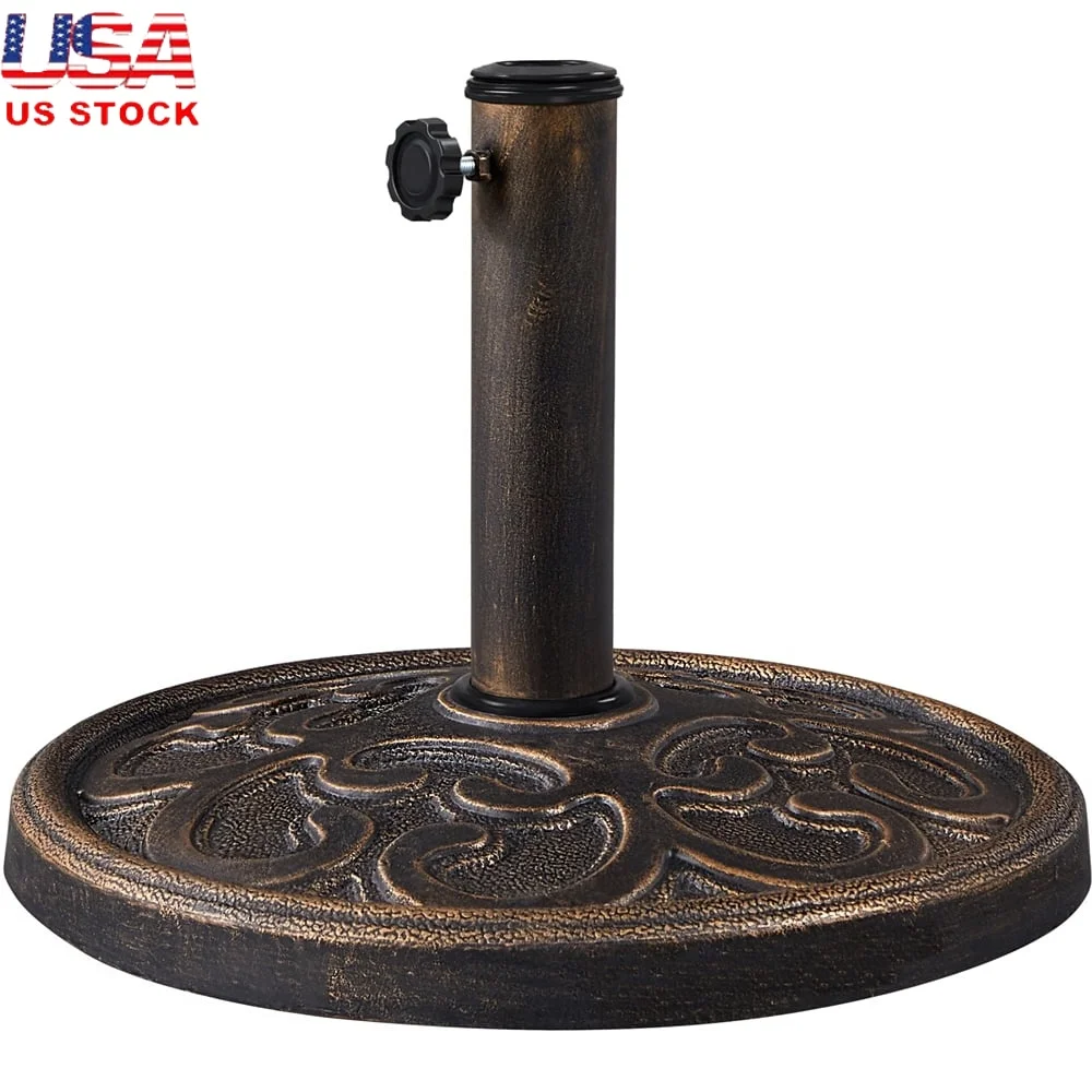 

Сверхмощная железная подставка для зонта для патио, 22 фунта, водонепроницаемая, 1,5 1,9 дюйма, столбы, идеальный сад, у бассейн, задневный двор