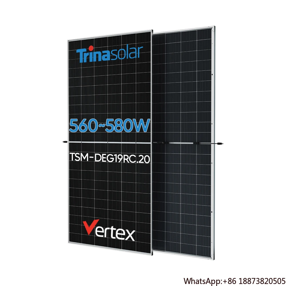 Bifacial Dual Glass Mono Trina Solar Photovoltaic Panels 580W 575W 590W Solar Panel For Commercial Solar Panel System