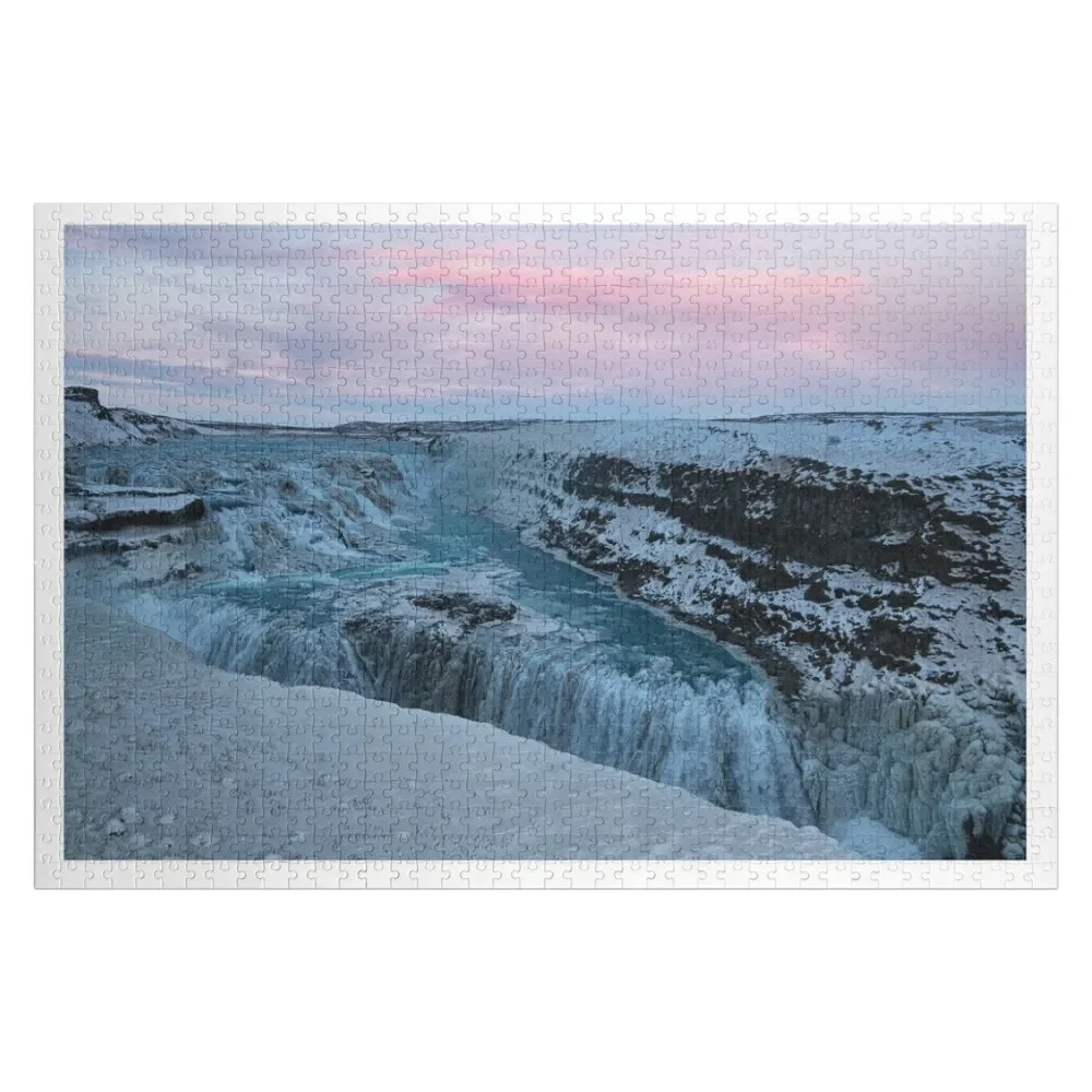 Gullfoss Goeafos waterfall Iceland Jigsaw Puzzle Wood Animals Personalized Kids Gifts Puzzle