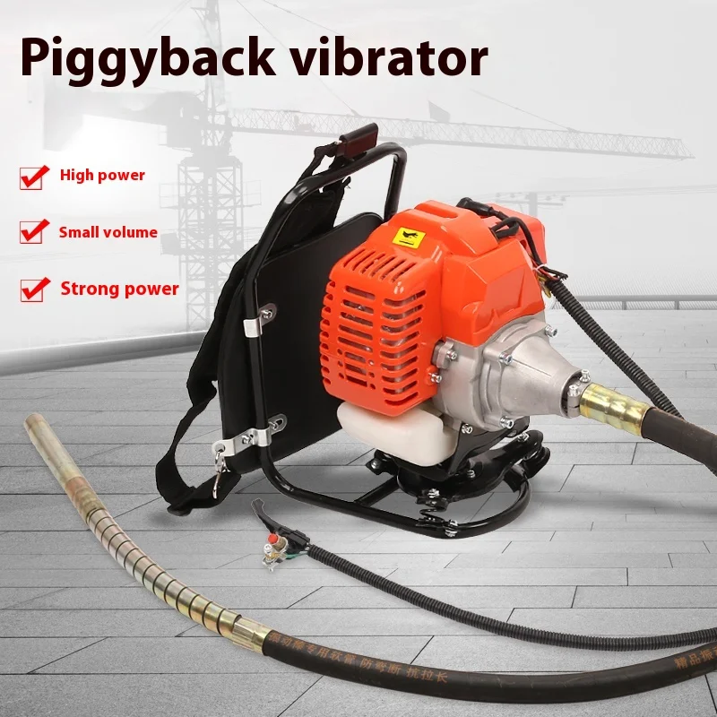 Vibrator Construction Engineering Vibrator 2026 Hot Sell Mingzhuo Four-StrokeEngine Small Shoulder-Mounted Concrete
