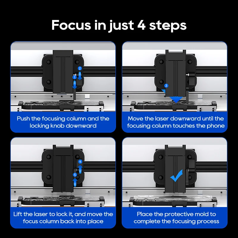 Xwitzeal V8 MINI إزالة الليزر الزجاج الخلفي للهاتف، والأقواس وعدسة الكاميرا، مع قوالب حديدية (سلسلة 8-17) ومجموعات أدوات إصلاح الهاتف