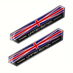 2pcs Union Jack Limited Edition UK GB Flag Car Stickers Emblem Great Britain United Kingdom Decals Truck Truck Car Motorcycle