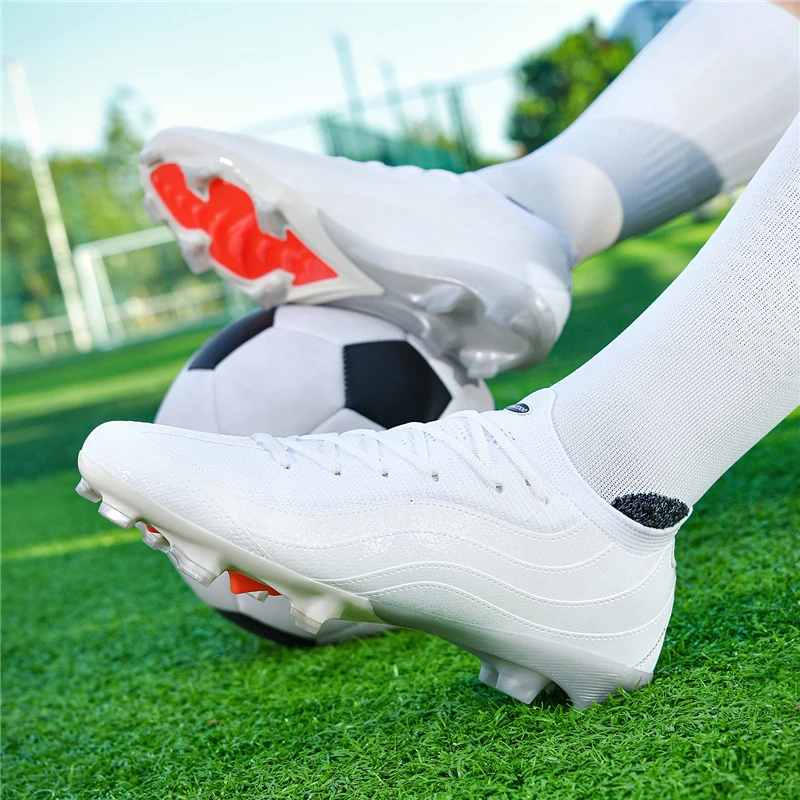 

AG Long Spike Football Cleats Premium Match Grade Lightweight Wear Resistant Breathable Outdoor Professional Soccer Footwear