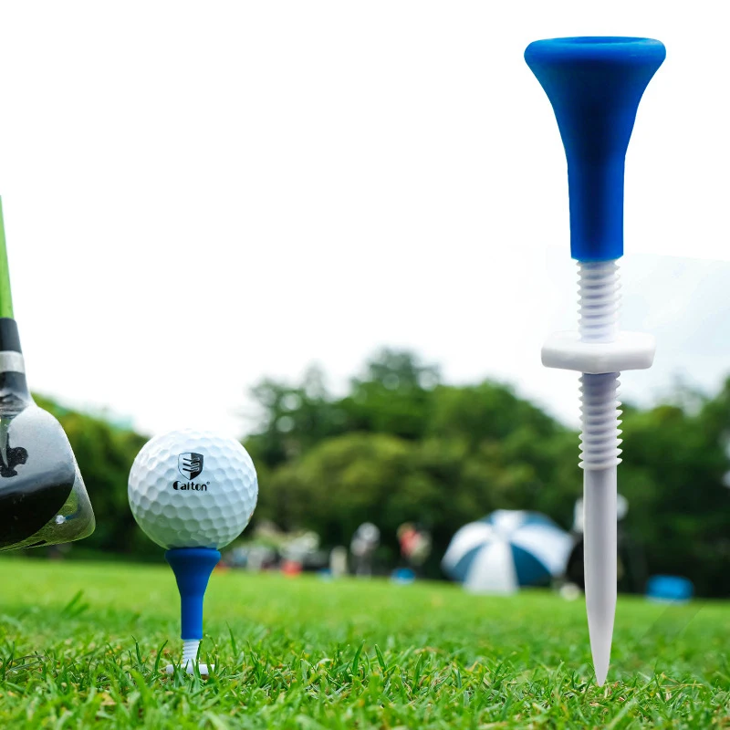 5 sztuk/pudło Golf podwójne Tee Step Down uchwyt na piłkę golfową regulowana wysokość Golf Tees plastikowe Golf piłka treningowa stojak na zewnątrz