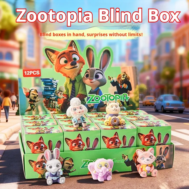 Zootopia Disney Blind Box Hars Plant Fluweel Schattige Dieren Knuffel Handpop