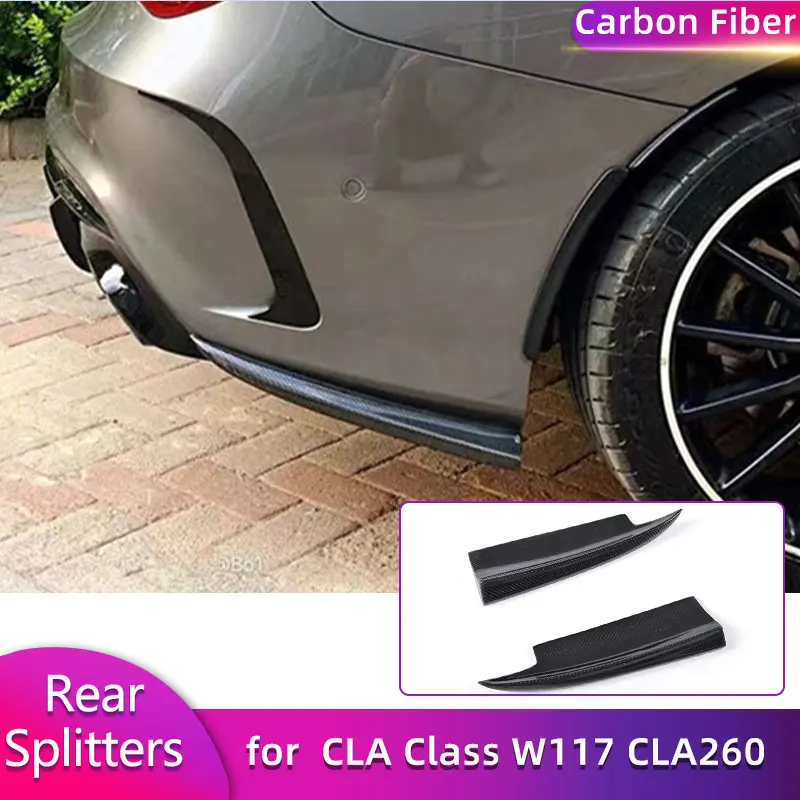 

Carbon Fiber Rear Bumper Splitters Spoiler for Mercedes CLA Class W117 CLA260 CLA45 AMG 2013-2015 Car Rear Splitter Body Kits
