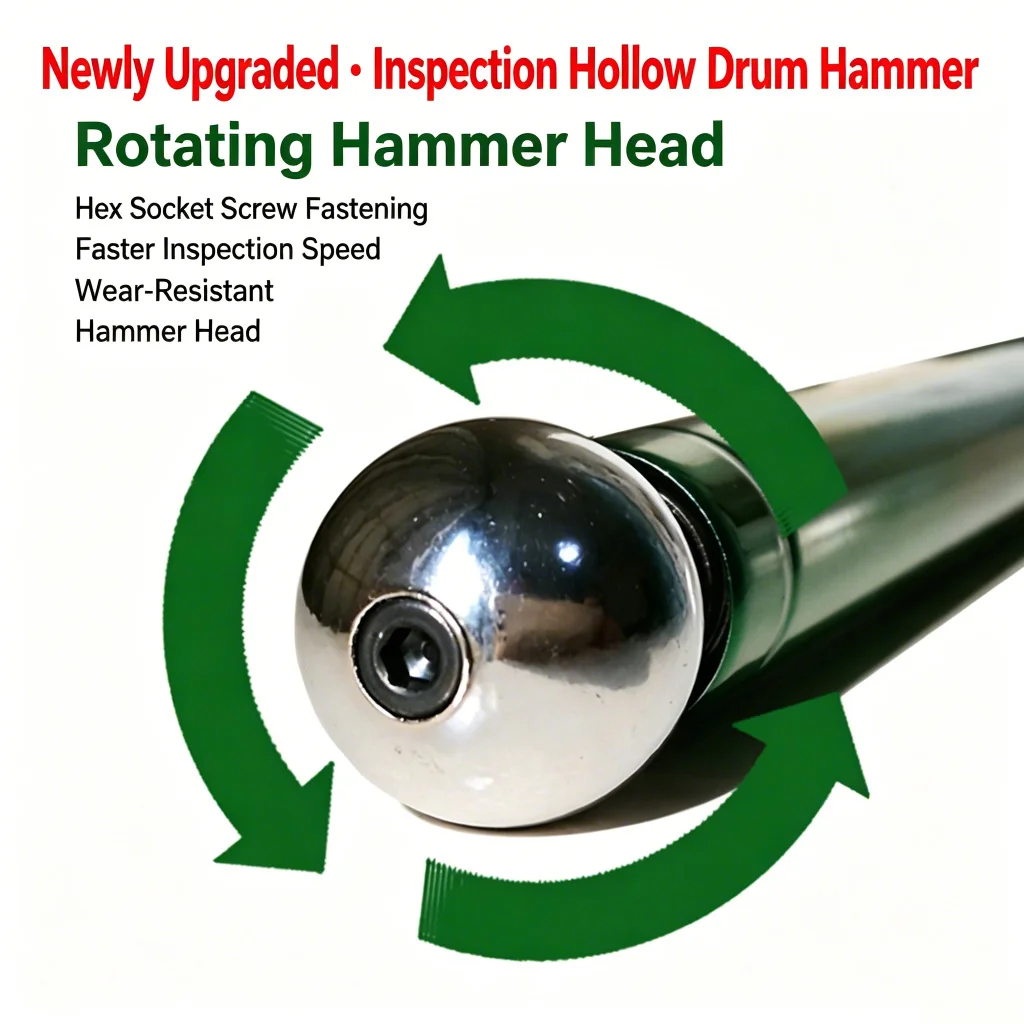 Telescopic Thickening Hollow Drum Hammer Self-defense Hammer Multi-functional Cavity Durable Test Rod Inspection Room Tool Metal