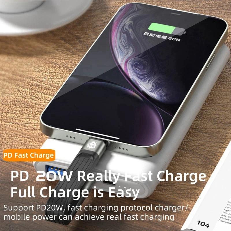 Short USB C to Lighting Cable for iPhone 13 14 Pro Max Soft FPC 3A PD20W Fast Charging USB C Cable for iPhone 12 Mini Data Cabel