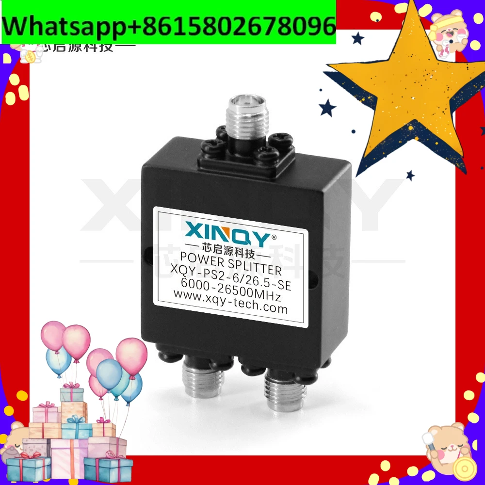XQY-PS2-6/26.5-SE 50 Ω Low Frequency Resistance Power Divider 6GHz SMA One Split Two Combine Signal Distribution
