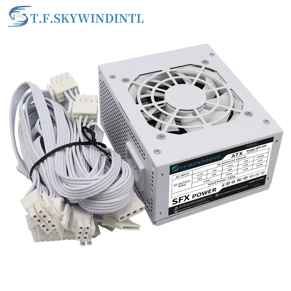 T.F.SKYWINDINTL 600W Mini ITX Solution/Micro ATX/SFX 600W Fonte de alimentação Tensão total 94V-264V SFX-T500 power Taxa de conversão 85%